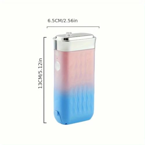 Hydropulseur dentaire portable rechargeable bleu avec jet d'eau à 3 vitesses - 4