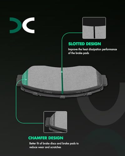 Image of SCITOO Front 11.65 inch Rear 12.32 inch Brake Pads and Rotors Kits Brakes Kit | Fit For Honda Odyssey 2005 2006 2007 2008 2009 2010 Replacement:D1088-7993;D1521-7994;31369;31368