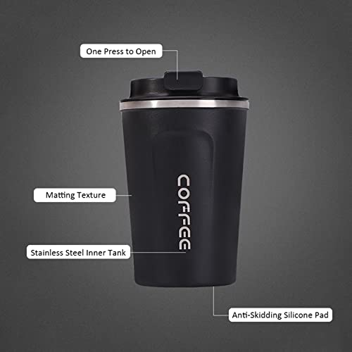 ZIEM Copo de café de aço inoxidável à prova de vazamentos copo térmico isolado para carro caneca de