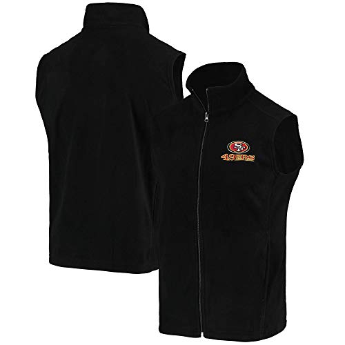 Image of dunbrooke Men's Black Minnesota Vikings Houston Fleece Full-Zip Vest