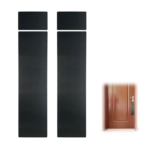 Door Protector from Dog Scratching - Stainless Steel and Anti Scratch Protector for Door 2 Sizes Stick Pet Scratch Plate Self-Adhesive Door Scratch Protector Door Frame Protector cat Scratching