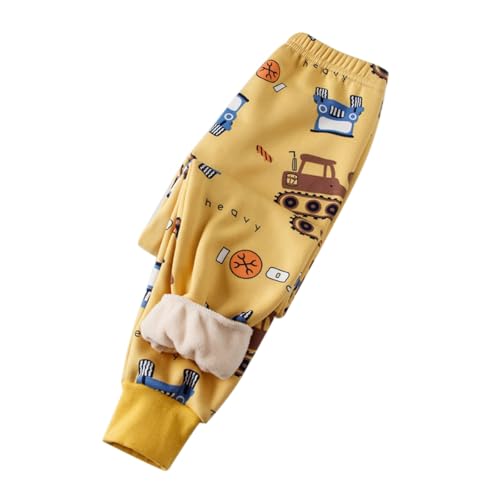 Winter Sherpa Lined Sweatpants for Girls Boys Strawberry Print Padded Fleece Pants Kids Casual Cozy Athletic Jogger