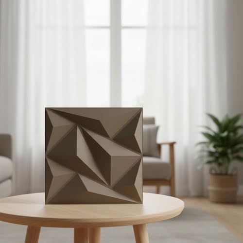 Image of Kayra Decor 3D PVC Wall Panel Alps Design, Mega Graige Color 19.7 inch x 19.7 inch (Pack of 18) - Covers 48.51 Sq. Ft.