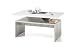 Produktbild Weißer Couchtisch Allegra in Betonoptik 100x60 cm MDF Wohnzimmertisch