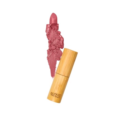 Scoop Whole Beauty Natural Lipstick, Long Wearing, Rich & Vibrant Colour, Vegan Cruelty Free, 5g (Rose)