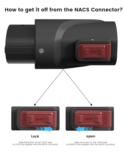 Image of NACS to J1772 Adapter, Max 80Amp 250V J1772 EV Charging Adapter to Tesla Charger, Compatible with Tesla High Power Wall Connector, Home Mobile Chargers, Destination Charger, Suits for SAE J1772 EVs