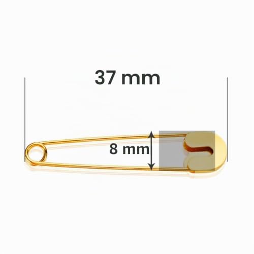 Alfiler imperdible oro 9k bebé 39mm. liso de oro amarillo de primera ley 3