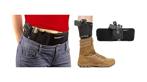 ComfortTac Ultimate Belly Band Gun Holster and Ankle Holster for Concealed Carry