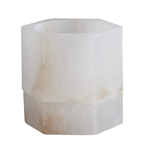 47th & Main Hexagon Alabaster Candle Holder, 3