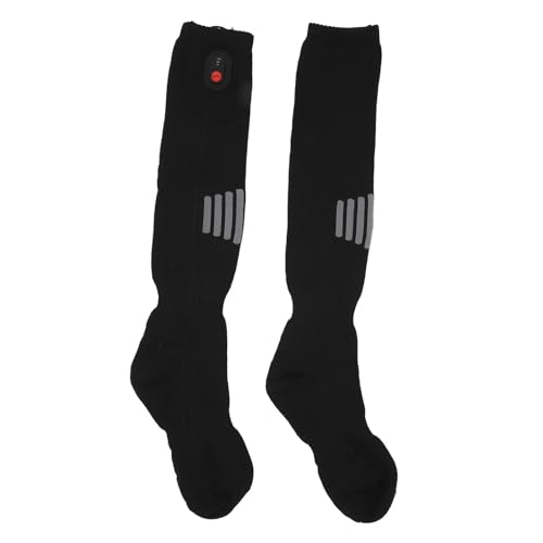 flexman Heated Socks, 3 Temp Modes, Rapid Heating Soft Cotton Elastic Battery Powered Socks, Cold Weather Heat Socks for Winter Cycling, Fishing, Photography, Skiing