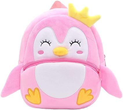 heriti collection Cute Kids Backpack Toddler Bag Plush Animal Cartoon Mini Travel Bag for Baby Girl Boy 1-5 Years (small, Cute Penguin)-picture-15