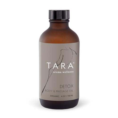 Image of TARA Spa Therapy Detox Body & Massage Oil - Premium Organic Oil for Purification & Rejuvenation, 100% Pure Essential Oils, Juniper, Grapefruit & Cypress, 4 oz
