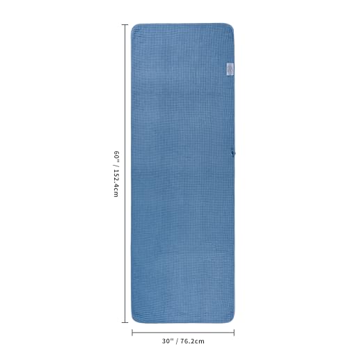 Image of POLYTE 430 GSM Microfiber Oversize Quick Dry Lint Free Bath Towel, 60 x 30 in, 4 Pack (Waffle Weave)