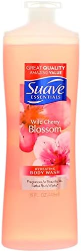 Suave Essentials Body Wash, Wild Cherry Blossom 15 Ounce (Pack of 2)