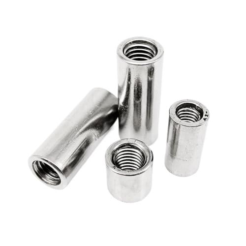 5個 M6 304 A2-70 ステンレス鋼 延長ロング 延長ラウンドカップリングナットコネクタ ジョイントスリーブ 管状(M6*13.5mm)