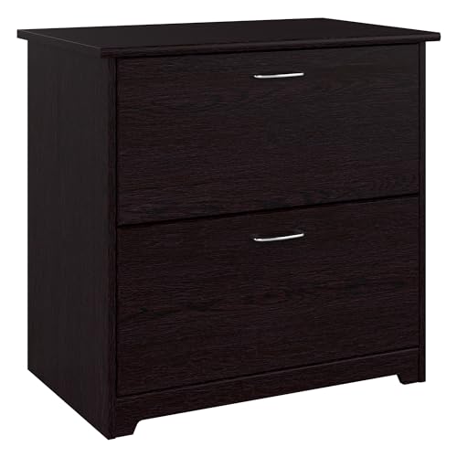 Bush Furniture Cabot 2 Drawer Lateral File Cabinet in Espresso Oak, Letter, Legal, and A4-size Document Storage for Home Office