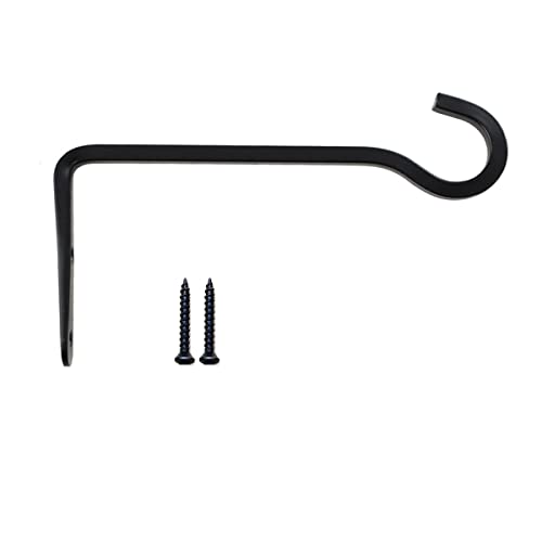 HH-LIFE 1 Stück 21x10 cm, Schwarze Metall Wandhaken Hänge Halterungen, Pflanzenaufhänger Haken für den Innen und Außenbereich, Haken für Vogelfutterspender, Pflanzgefäße, Laternen, Windspiele Cover