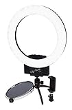 Fotodiox Selfie Starlite Mini Vlog Light w/Tabletop Tripod - 12in Bi-Color Dimmable LED Ring Light for Portrait, Photography, Makeup, YouTube, Live Streaming Video and More