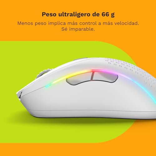 Ratón Gaming inalámbrico GLORIOUS Model D 2 Blanco con 6 botones 6