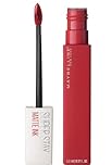 Maybelline Lipstick, Superstay Velvety Matte Ink Liquid Lipstick, Up to 16H Non Transferable, Vibrant Longlasting Finish, Non Drying, Shade 20 Pioneer, 5ml