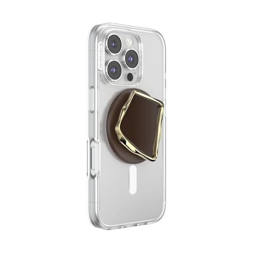 Image of PopSockets Phone Grip for MagSafe, Magnetic Holder, Phone Stand, Crystal - Enamel Cocoa Cut