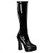 Produktbild Higher Heels PleaserUSA Plateau-Kniestiefel Electra-2000Z Lack schw. Gr.43
