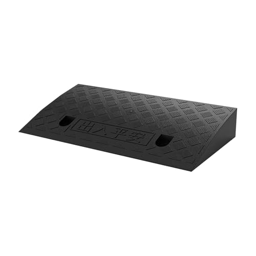 Wheelchair Ramp, Curb Ramps for Driveway, Plastic Car Ramp, Anti-Slip Texture Wear and Pressure Resistance, for Entry Home Park Store Parking(Black,50x27x9cm)