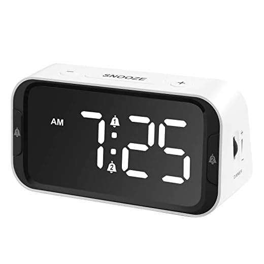AIMILAR LED Digital Alarm Clock for Bedroom Dual Alarm Clocks with Snooze for Heavy Sleepers Adults Kids with USB Port for Charging 10~100dB Adjustable Volume and 0~100% Dimmer Level