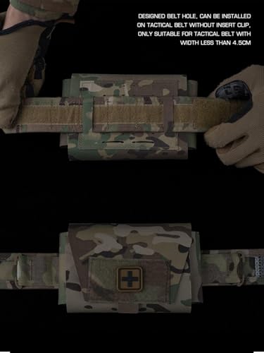 Pochette médicale micro IFAK 2 en 1 molle marron pour ceinture