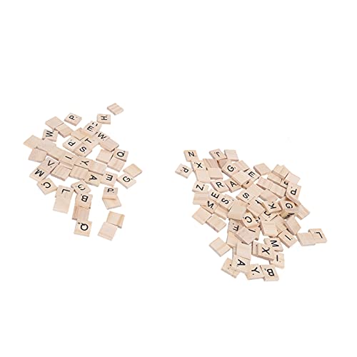100 piezas de fichas de letras de madera para manualidades miniatura 3