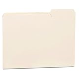 Universal 12123 File Folders, 1/3 Cut Third Position, One-Ply Top Tab, Letter, Manila (Box of 100)