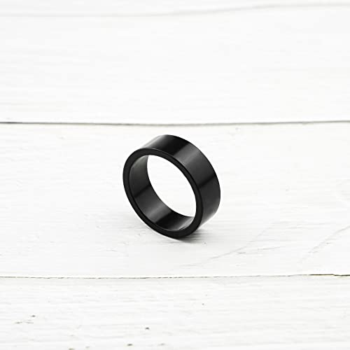 8Pcs Head Stem Spacer Replacement Head Tube Spacer Aluminum Alloy Headset Washer Bicycle Accessories Compatible With 25.4Mm Front Stem Fork Mtb/Bmx/Mountain Bike Black #TOP5