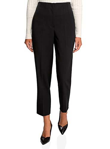 oodji Collection Donna Pantaloni a Vita Alta, Nero, DE 40 / EU 42 / L