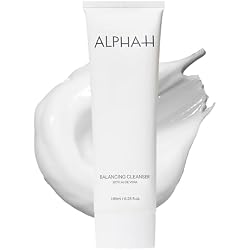 Alpha-H Balancing Cleanser with Aloe Vera - Gentle Makeup Removal (185ml) | Whisks Away Dirt & Pollution While Hydrating Skin, Soothing Formula Suits All Skin Types, Multi-Tasking, Australian Made