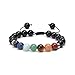 Pulsera Shamballa con piedras naturales ajustables | EBOOK Offert | hecha a mano | Joyas para hombre | Pulsera de piedra natural 7 cazas | Todas las piedras de NOS brazaletes son naturales, Piedra,