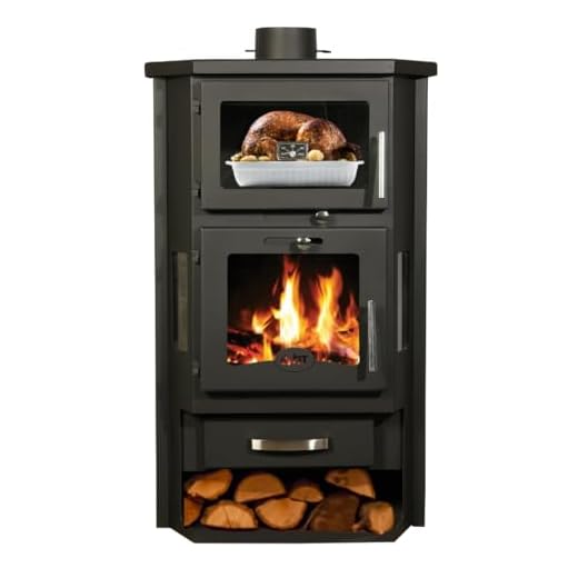 Termostufa Estufa de leña hidro y con horno BALKAN ENERGY Feniks RNE, 26kW