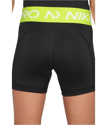 Image of Nike Girls' Pro Shorts (Little Big Kid), Black /Volt /White