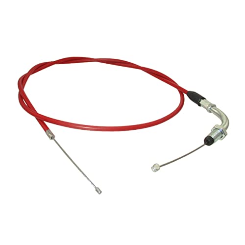 XLJOY Cable de acelerador de gas rojo de 51 pulgadas para bicicleta motorizada de 49 cc, 50 cc, 60 cc, 80 cc