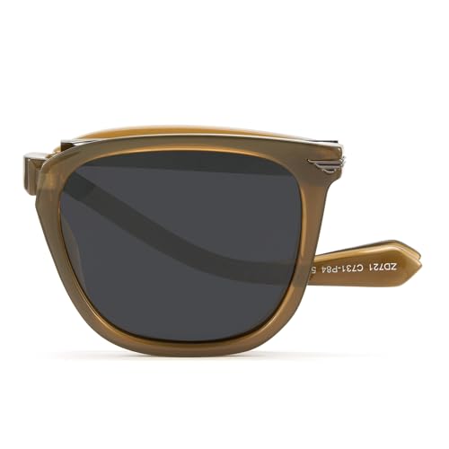 Cyxus 2024 Folding Sunglasses Polarized Lens UV 400 Protection Shade Portable Ultralight TR Frame Eyewear P1169