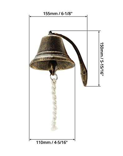 Cloche d'extérieur de style rétro en fonte pour maison