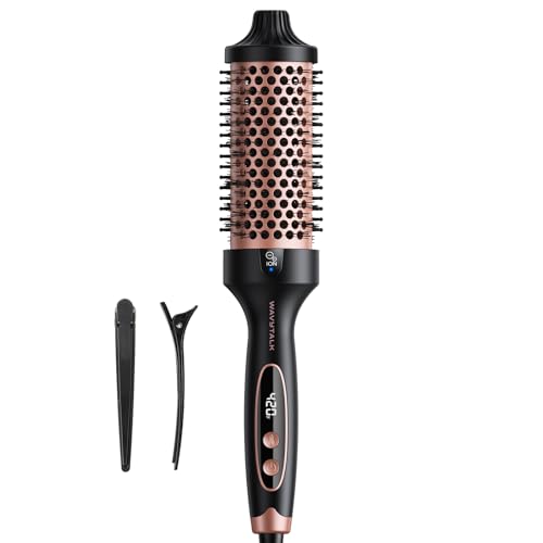 Wavytalk Thermal Brush Blowout Boost Grande, 1.77 Inch Heated Round Brush for Long Hair Blowout, Tourmaline Ceramic Negative Ion Technology Reduce Hair Damage, Dual Voltage Rose Gold
