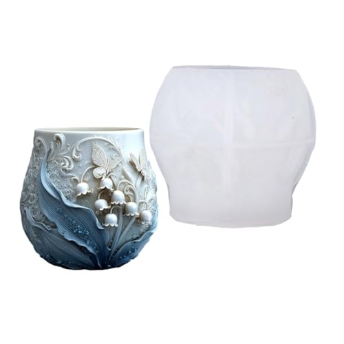 Versatile Silicone Floral Butterfly Mold For Cement Resin Flowerpots Crafting Tools