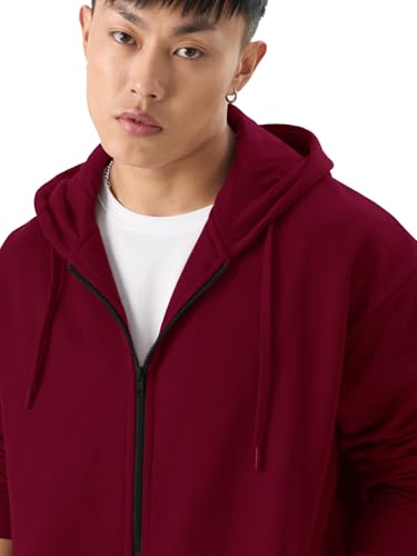 Image of LAZYCHUNKS Men's Zipper Hooded Sweatshirt | Premium Full Sleeve Hoodie Jacket with Front Zip & Pockets | Stylish Winter Wear, Warm Casual Sportswear for Men
