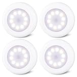 STAR-SPANGLED Dimmable Push Tap Lights, Stick on LED Touch Puck Lights AA Battery Operated, Press Spot Lighting Indoor for Cupboard, Wardrobe, Cabinet, Closet, Kitchen (3.1inch, 3 Color Modes, 4 Pack)