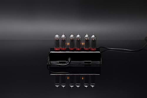 Millclock In-14 Nixie Tube Clock Assembled With Black And Clear Acrylic Enclosure Gps Alarm Adapter 6-Tubes #TOP6