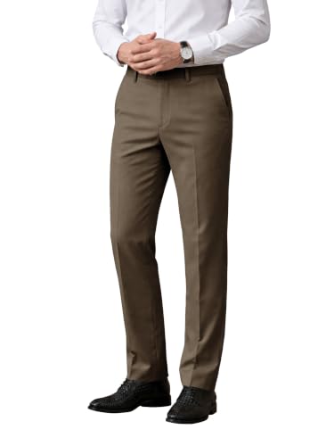 Image of Noble Monk Men's Formal Trousers | Regular Fit Stylish Pants for Men | Comfortable Solid Trousers | Classic Formal Wear for Men | Smart and Versatile Everyday Wear