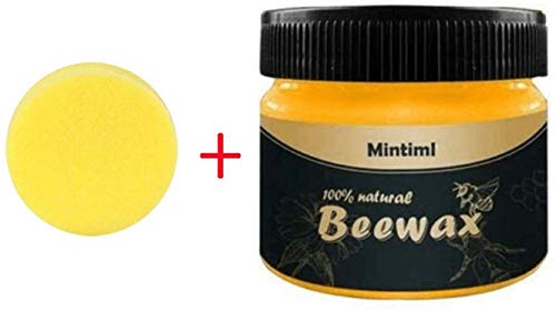 PLBAG Wood Seasoning Beewax, Multipurpose Traditional Beeswax Polish, Natural Unscented Beeswax Wood Polish