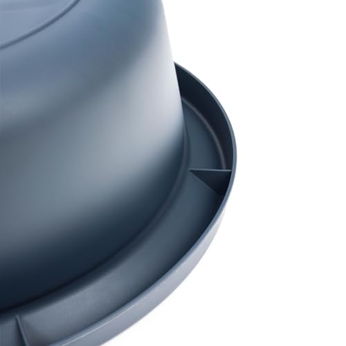 KADAX Matte Plastikwaschschüssel, Kunststoffschüssel, Runde Spülschüssel, Robuste Waschschüssel, Haushaltswasserschüssel für Badezimmer, Allzweck-Wanne (Dunkelgrau, 9L)