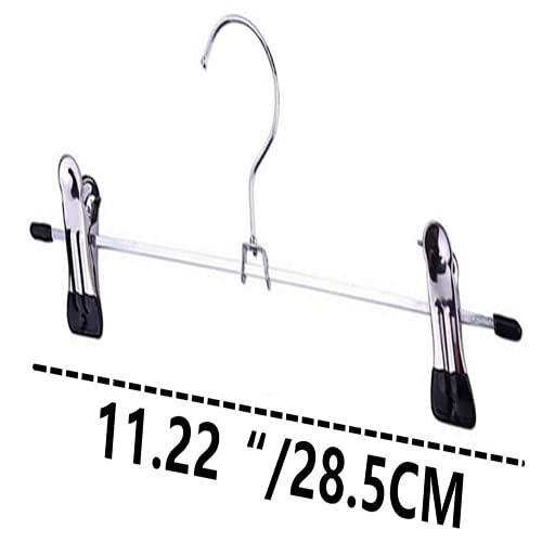 10 Heavy-Duty Trouser Hangers With Clips, Adjustable Metal Trouser Hangers, Skirt Hangers With Clips, Space-Saving Jeans Hangers #TOP1