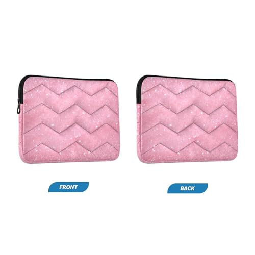 Funda para portátil de 13 a 14 pulgadas impermeable rosa con brillo miniatura 2